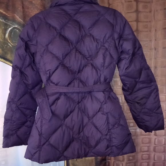 BURBERRY Light Winter Puffer Coat, Diamond Quilt Design, Purple - Picture 2 of 8